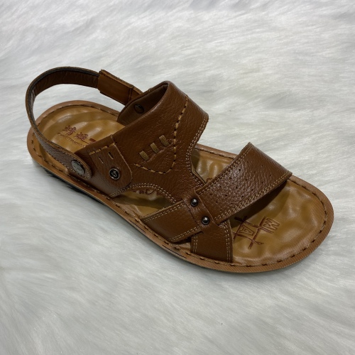 queen shoes trade hot sale popular leather custom leisure， outdoor non-slip men‘s sandals