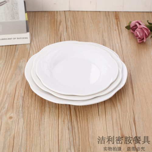 round white melamine dish simple water cup tray tea tray fruit plate european cake tray dinner plate