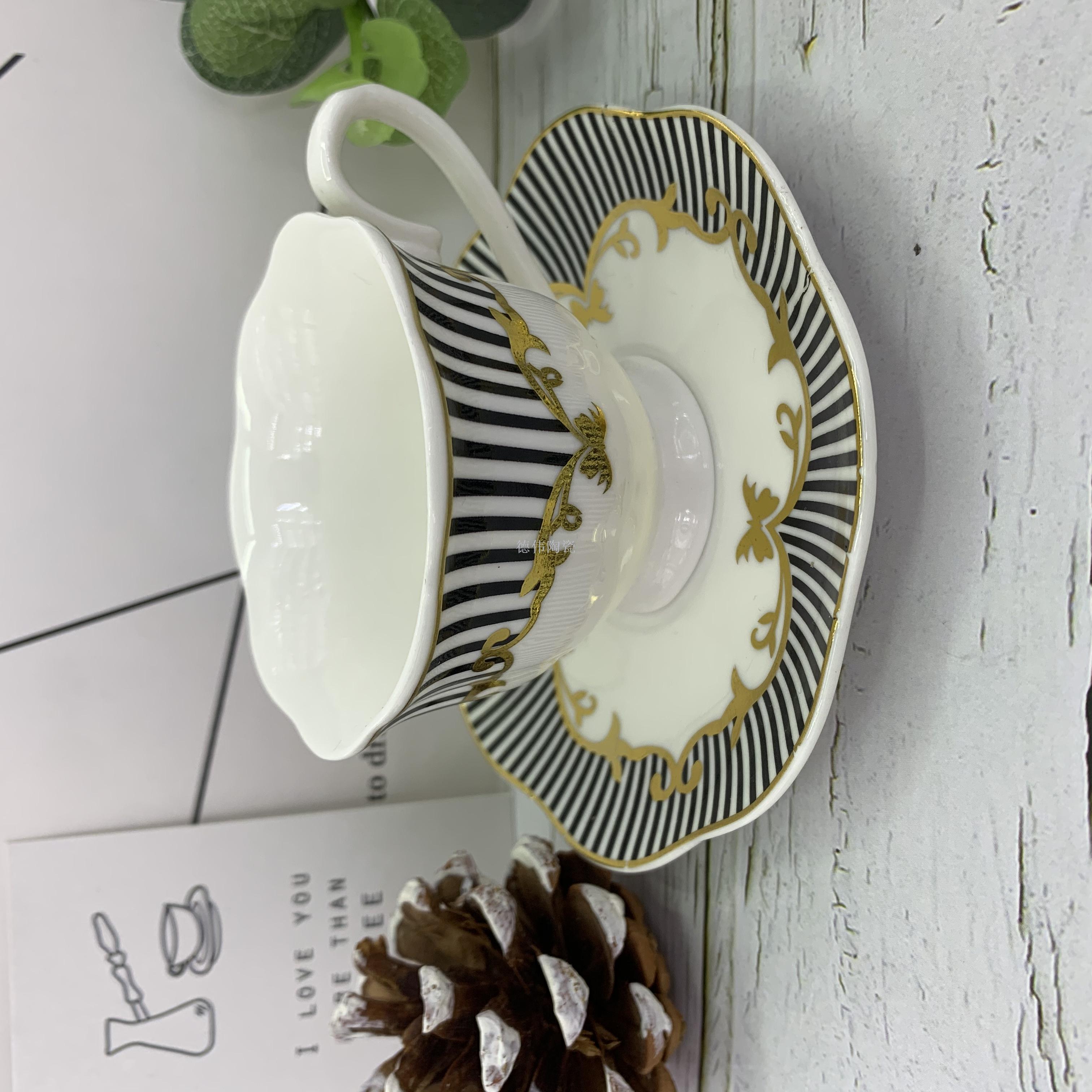 欧式骨瓷咖啡杯碟咖啡杯高档陶瓷杯出口杯碟