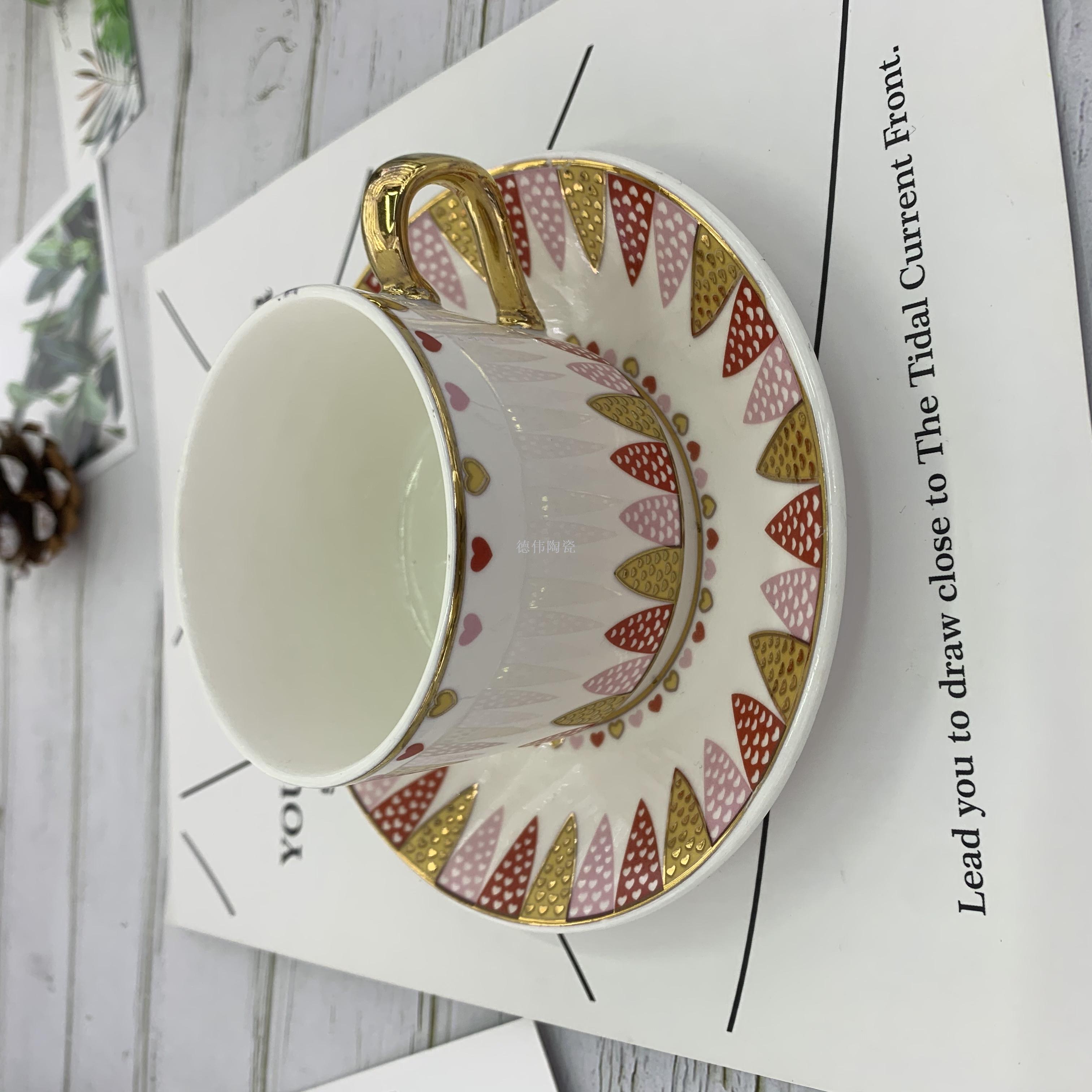 欧式骨瓷咖啡杯碟咖啡杯高档陶瓷杯出口杯碟