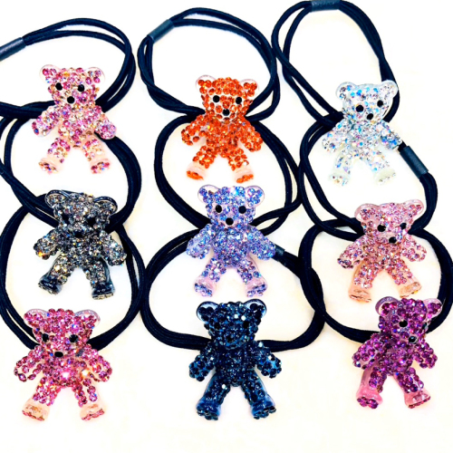 Ancher Hair Band Korean Fashion Boutique Internet Celebrity Diamond Bear Rubber Band Ins Wind Does Not Hurt Hair Rope