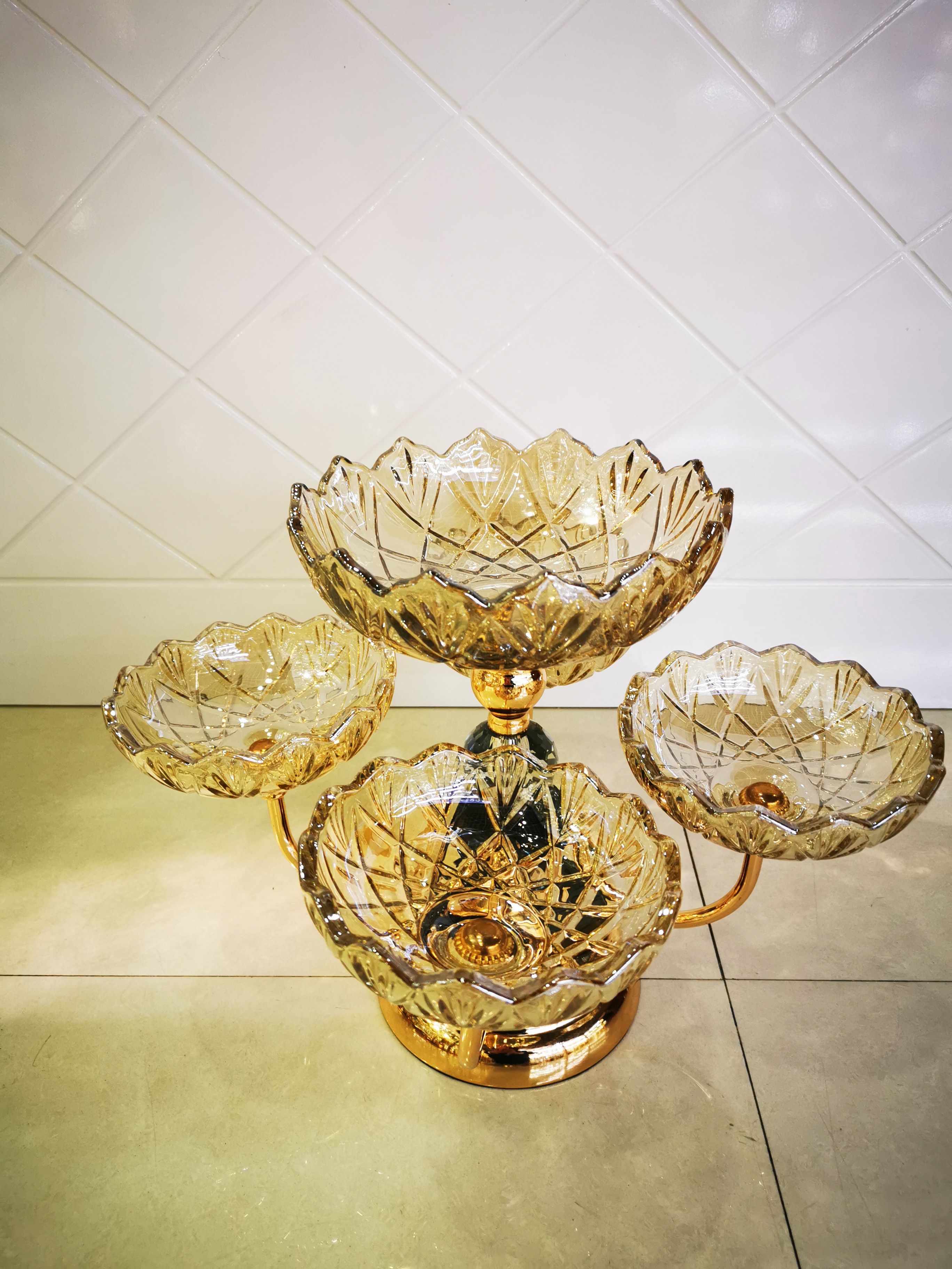 水晶果盘玻璃装饰品