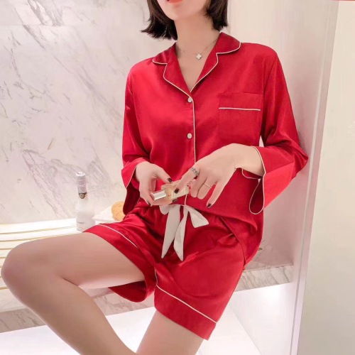 Listed Satin Chiffon Comfortable Breathable Fashion Casual Sexy Home Wear Factory in Stock Pajamas