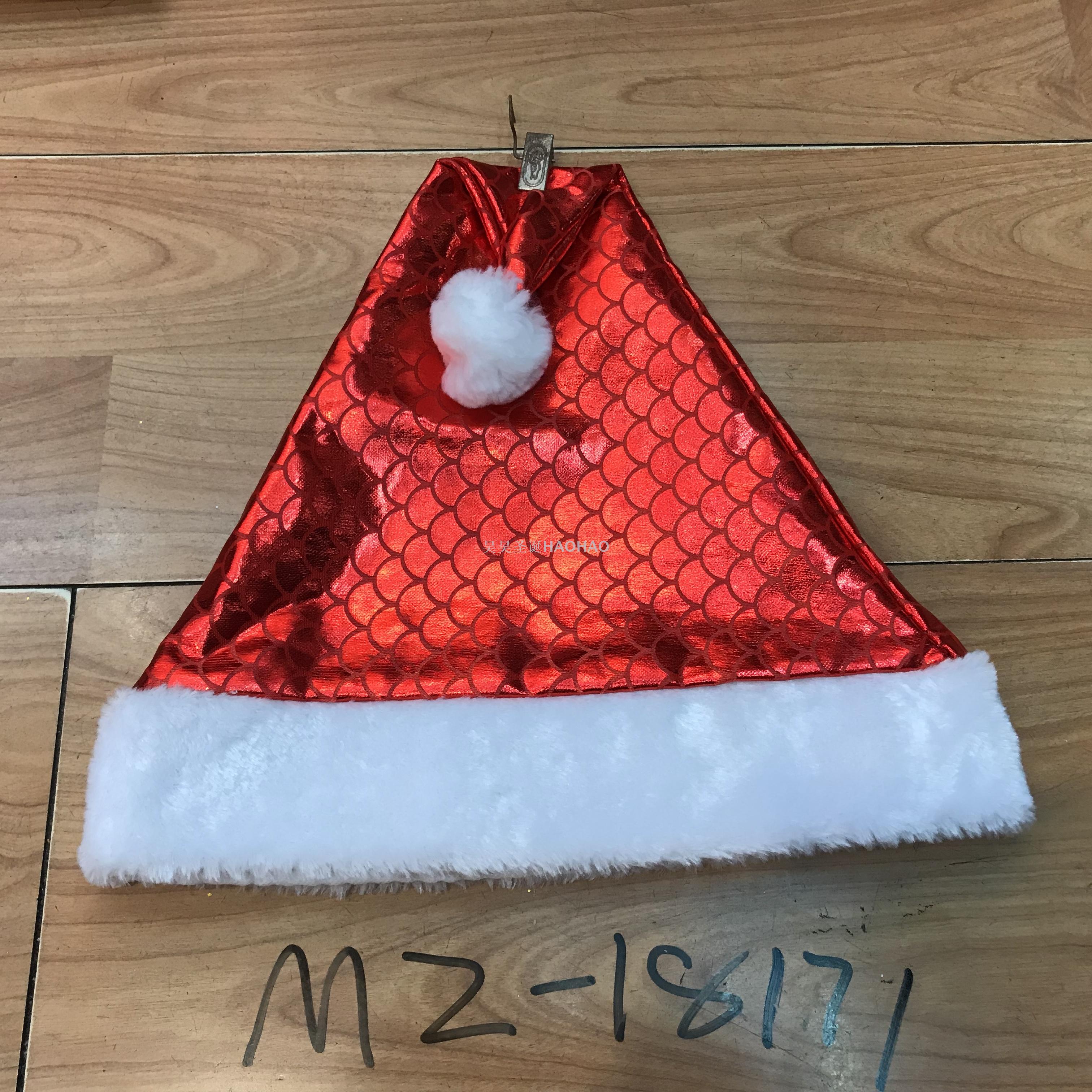 圣诞节装扮圣诞帽子优质短毛绒儿童成人圣诞老人节日礼品厂家直销