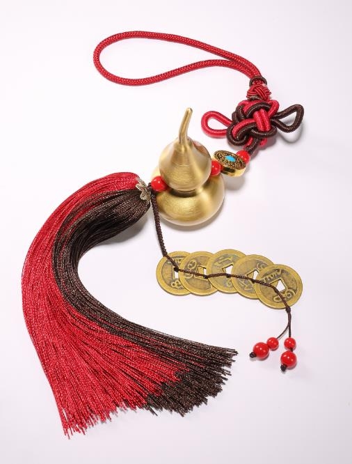 铜葫芦挂件 包挂 钥匙扣 五帝钱 八卦