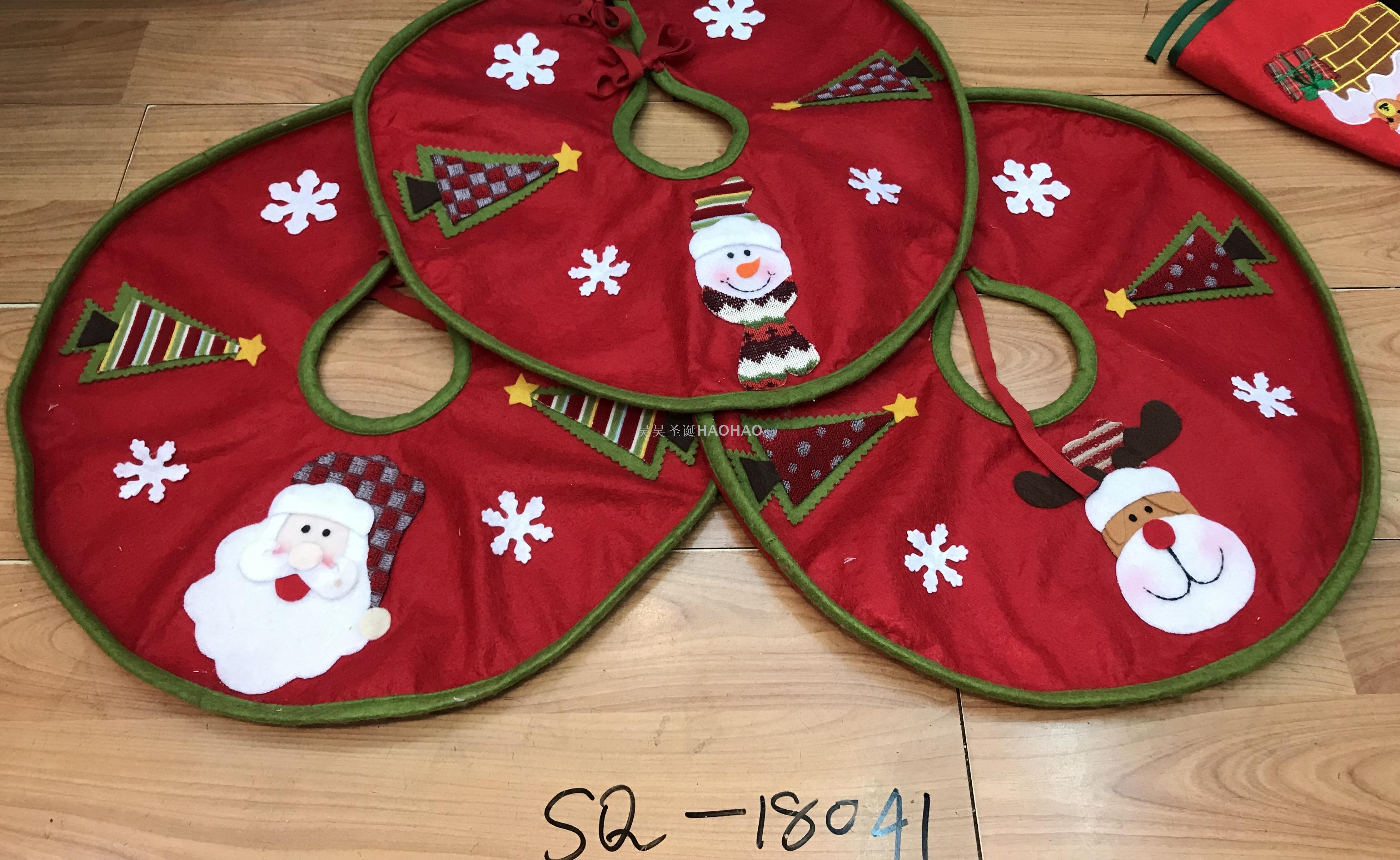 圣诞树树裙厂家直销圣诞树装饰品批发多尺寸规格可选圣诞树装饰品