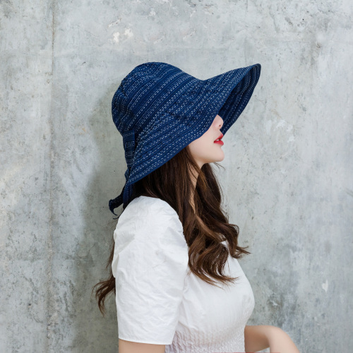 High-Profile Figure Bucket Hat Female Spring Summer Korean Style Versatile Japanese Sun Hat Black Sun Protective UV Sun Hat Tide