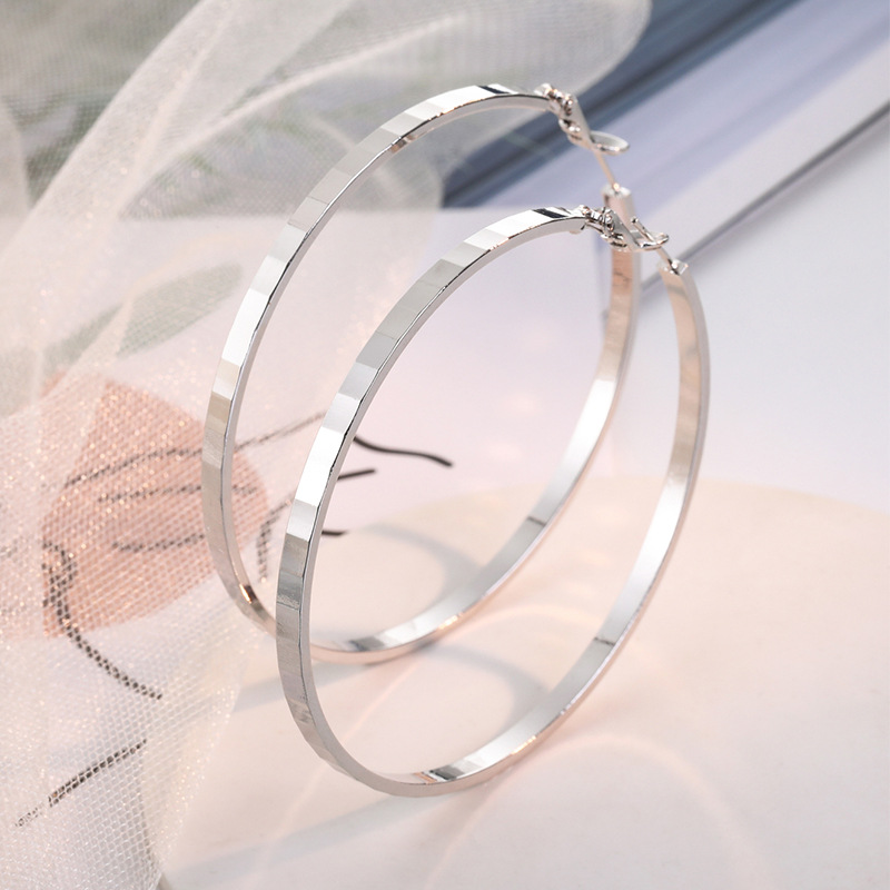 S925银耳针圈圈耳环女耳圈百搭气质个性潮人时尚耳饰厂家直销批发