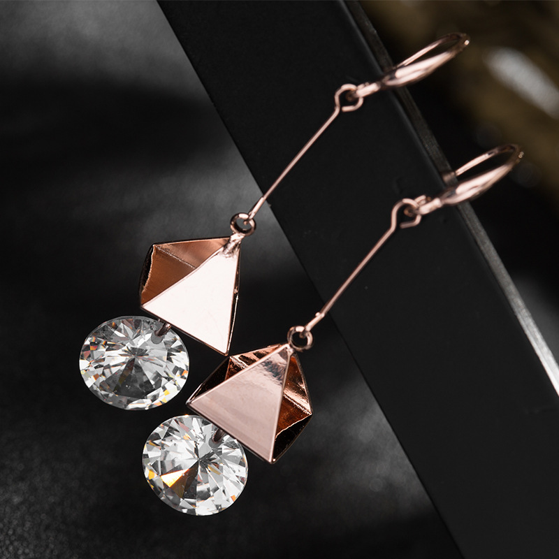 韩国配饰耳钉韩版珍珠耳线配饰气质甜美女猫眼石长耳环耳饰批发