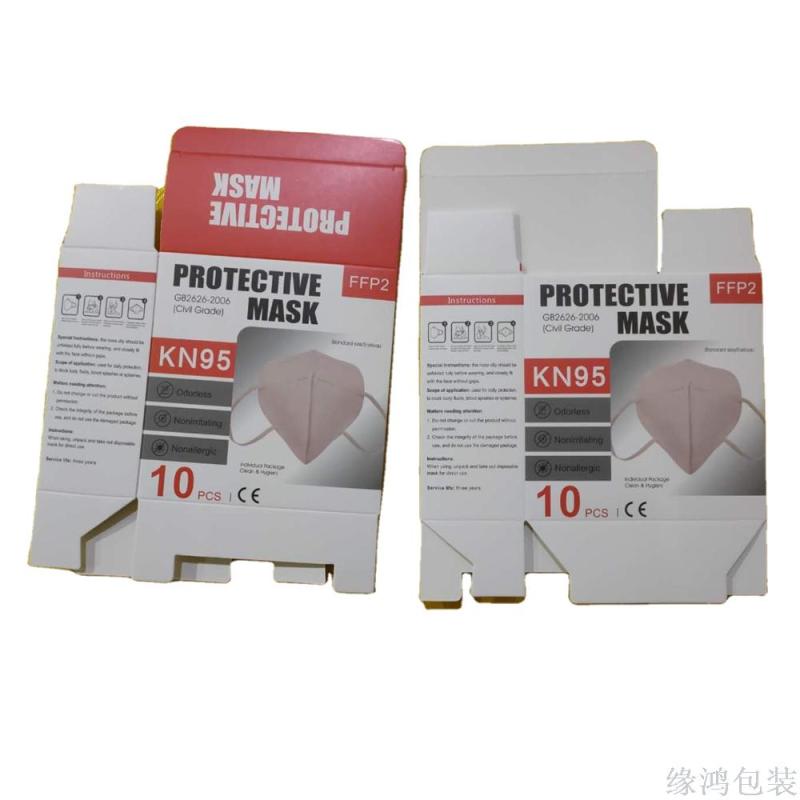 Face mask packaging design image