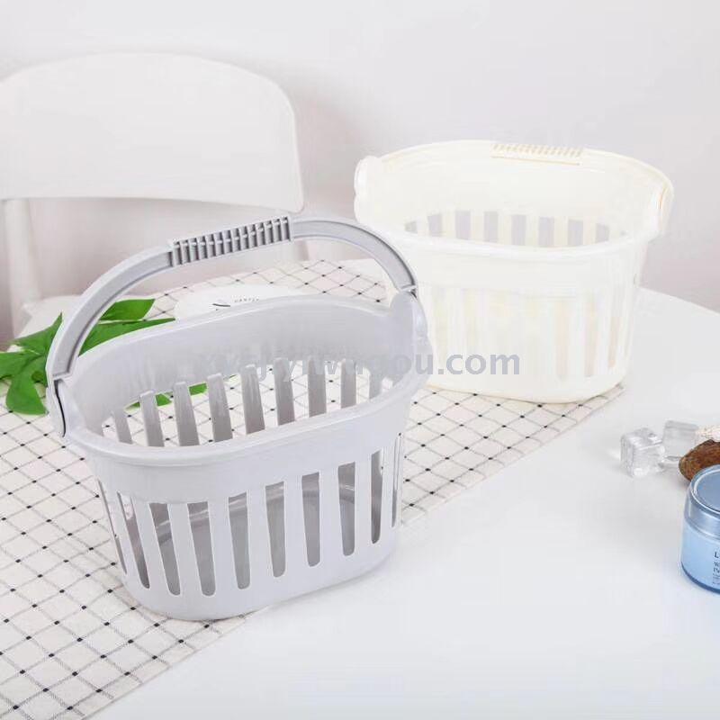 Plastic portable storage basket for the bathroom pic 2