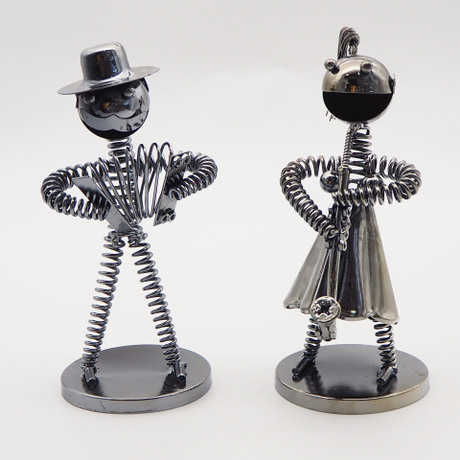 铁艺弹簧人偶 乐队人偶摆件弹簧人摆件铁艺音乐人物摆设批发