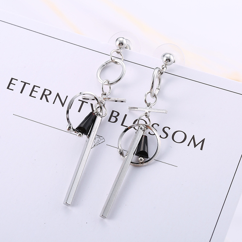 wish速卖通合金厂家长款夸张百搭耳环耳钉气质铜材料耳坠厂家批发