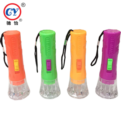 outdoor novel plastic led flashlight hand-held night hiking flashlight daily necessities