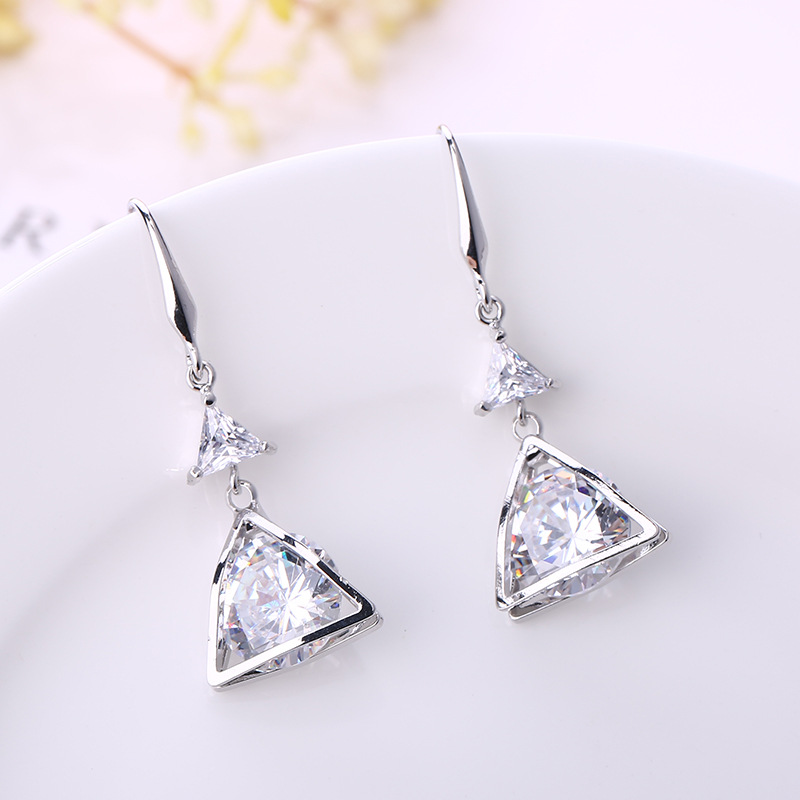 厂家直销 韩版海洋之心耳环玫瑰金时尚优雅女式电镀耳环批发混批