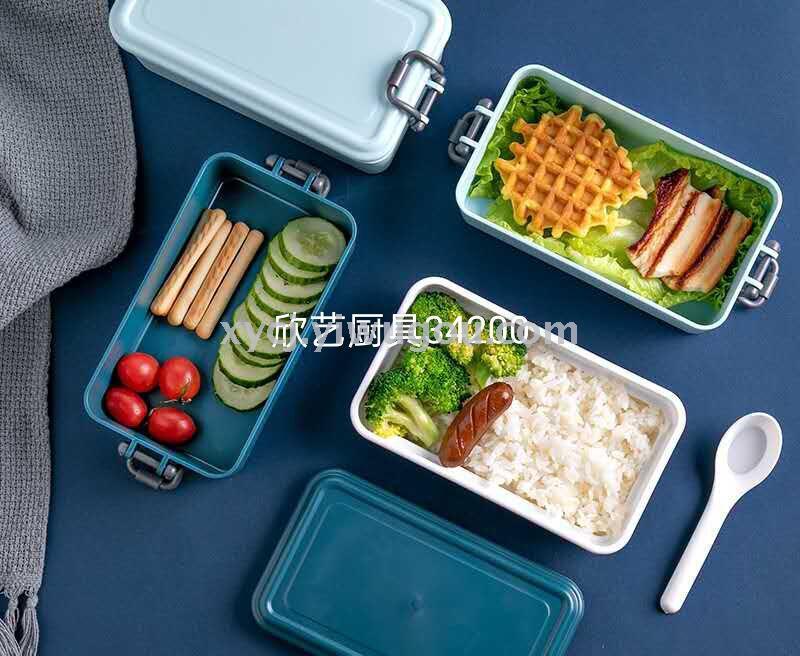 Creative double-layer lunch box, student bento box, microwave oven, Japanese-style separated preservation box pic 4
