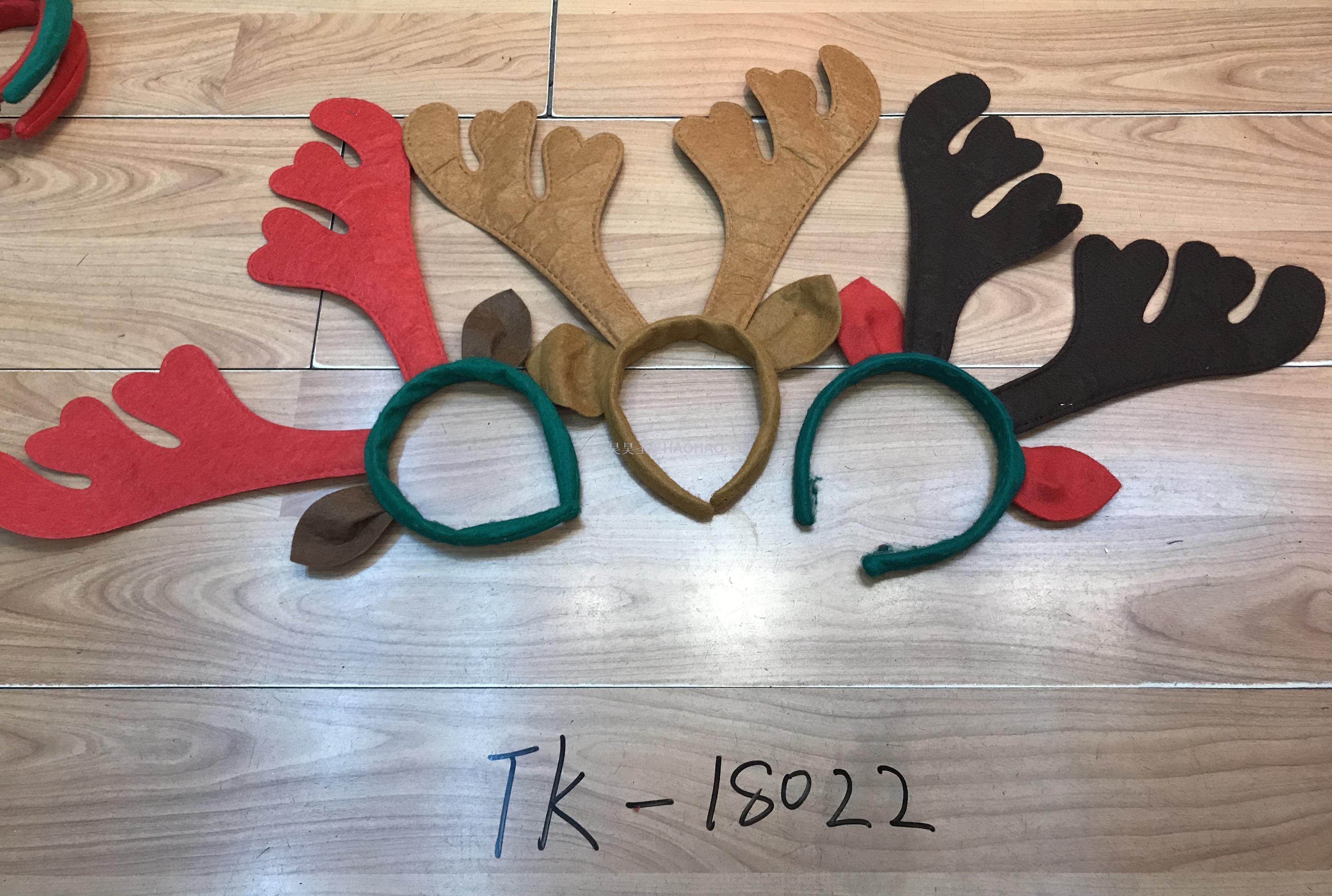 圣诞头扣带铃铛鹿角头扣成人儿童头扣派对用品圣诞厂家直销