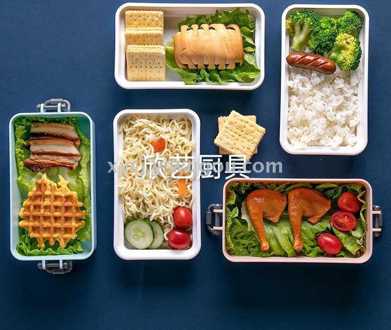 Creative double-layer lunch box, student bento box, microwave oven, Japanese-style separated preservation box pic 3