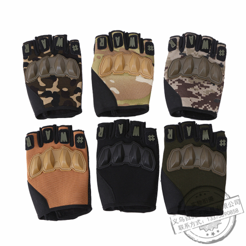 tactics gloves half finger men‘s outdoor motorcycle fitness sports riding special forces combat motorcycle half finger.