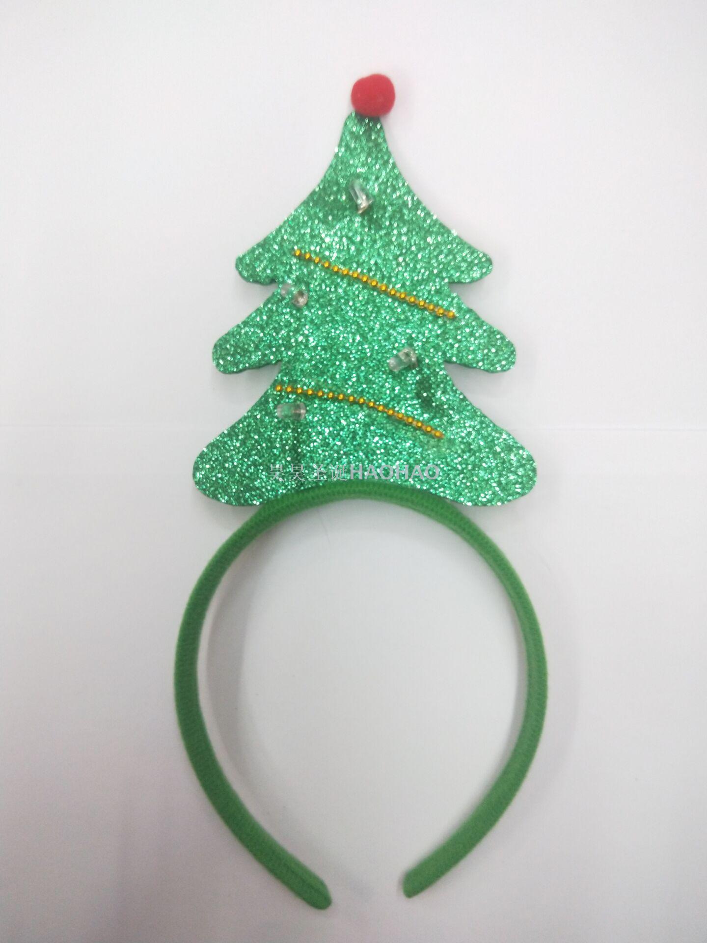 圣诞头扣带铃铛鹿角头扣成人儿童头扣派对用品圣诞厂家直销