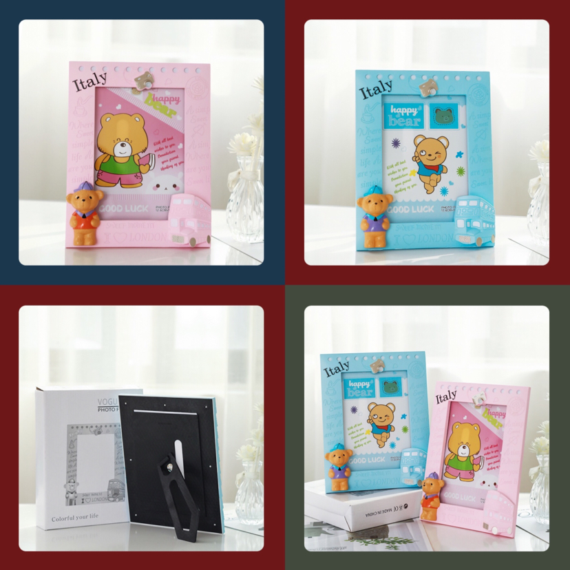 浩涛相框HT-LM7568彩绘巴士熊7寸（2色）