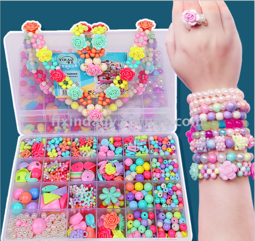 24 grid diy children‘s beaded toys amblyopia correction beads educational toys girls‘ hand-worn beads set