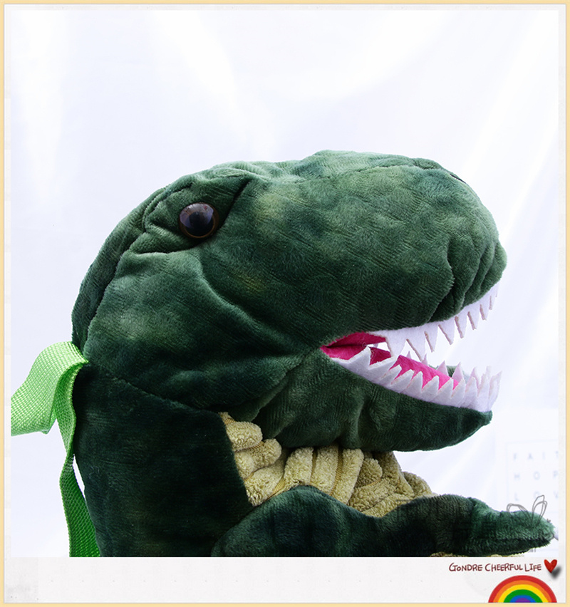个性恐龙幼儿园儿童小背包创意霸王龙毛绒玩具男童女童双肩包书包详情9