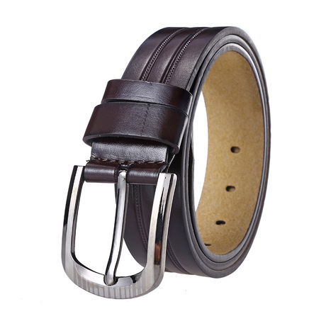 2018 new pure color youth belt generous alloy pin buckle imitation leather belt men casual belt factory direct