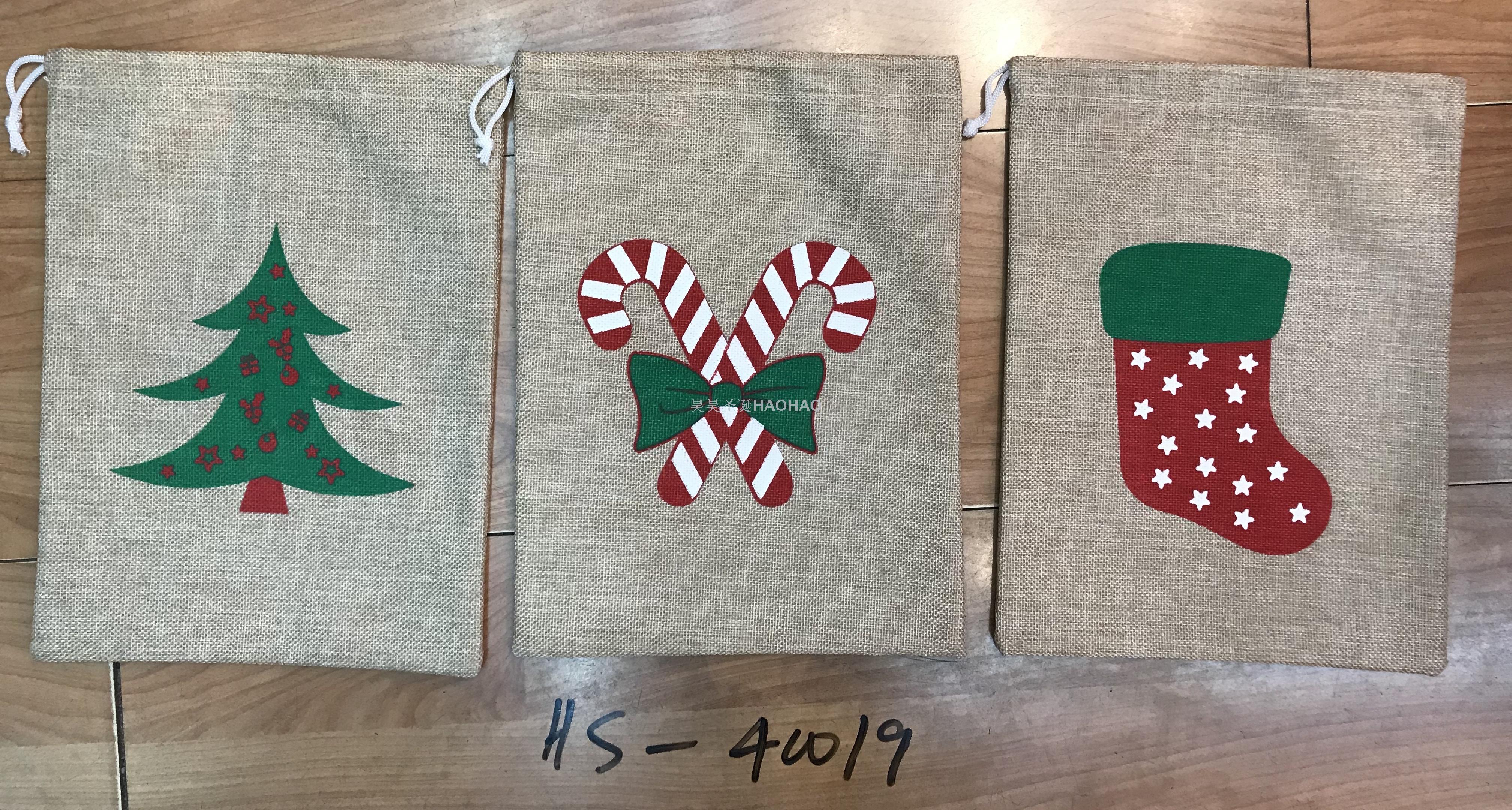 圣诞节糖果礼物袋 圣诞苹果袋 圣诞装饰糖果篮子袋子 圣诞礼品袋