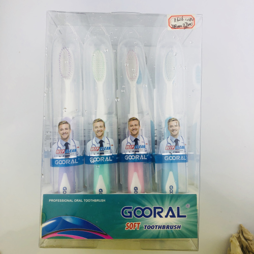 Toothbrush Wholesale Gooral 626 English Soft Bristle Portable Travel Pack Soft-Bristle Toothbrush