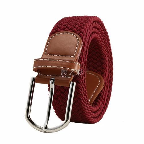 Casual Belt Korean Style Youth All-Matching Canvas Woven Belt Men‘s and Women‘s Elastic Elastic Belt