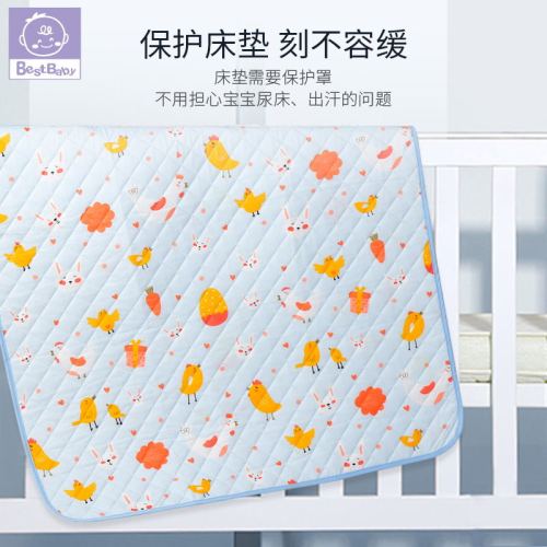 foreign trade baby diaper pad 75*100 breathable washable embossed waterproof mattress cover cartoon leak-proof baby care pad