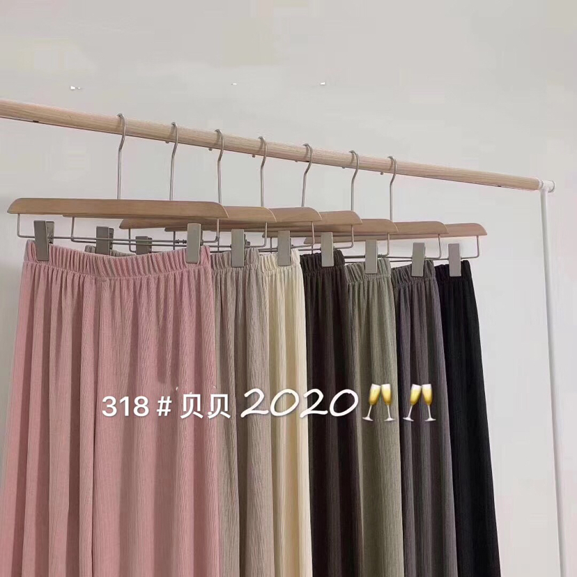 2020韩版高腰阔腿裤女春季新款宽松垂感拖地直筒洋气