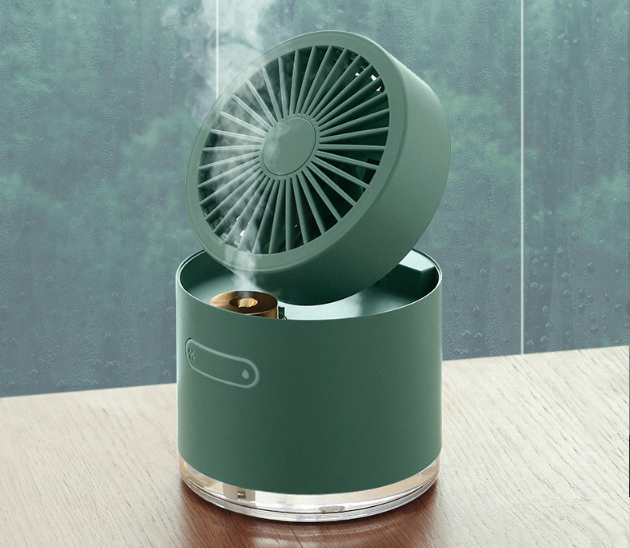 中夫新款折叠加湿风扇 桌面喷雾风扇 可充电迷你折叠小风扇 夏日