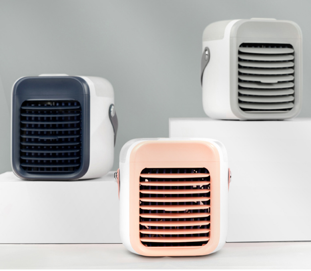 2020创意新品手提水冷风扇 家用桌面加湿风扇 可提式充电喷雾风扇