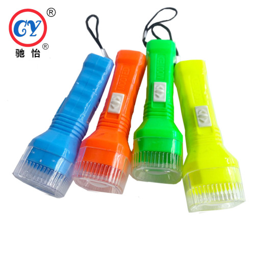 factory direct sales exquisite square transparent head plastic flashlight keychain toy light