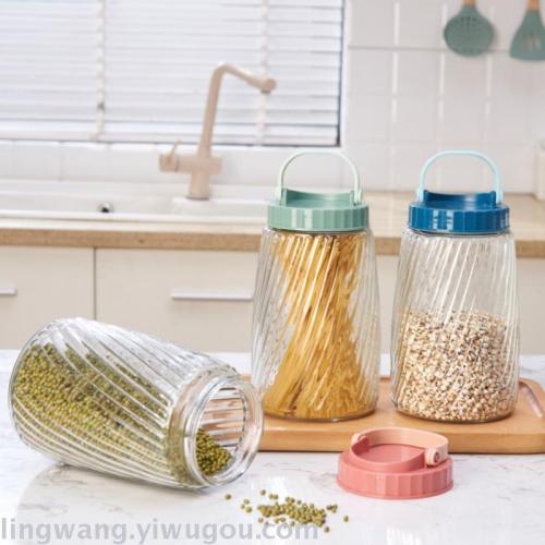 Factory Direct Borosilicate Glass Storage Tank Tea Grains candy Sealed Cans Kitchen Storage Bottles Customized Wholesale 