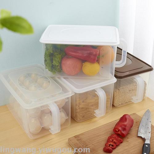 new creative kitchen supplies plastic storage box compartment egg organizing storage box transparent storage box wholesale