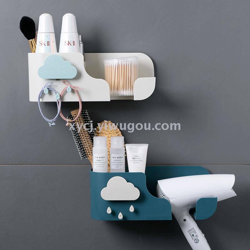 Cloud no-hole hair dryer stand storage rack pic 1