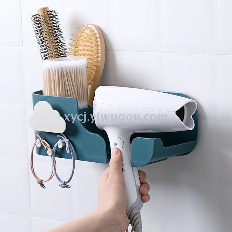 Cloud no-hole hair dryer stand storage rack pic 5