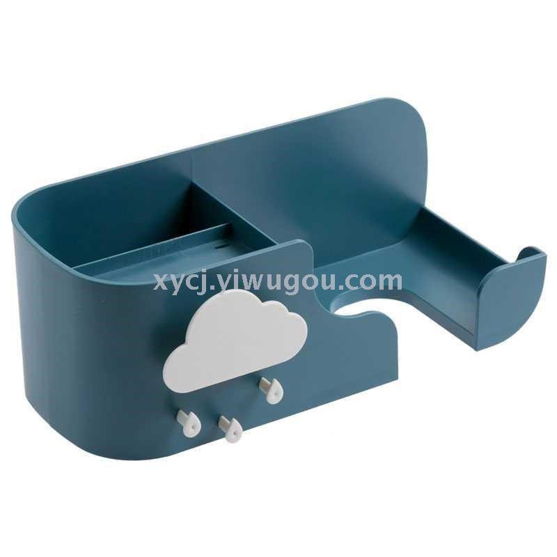 Cloud no-hole hair dryer stand storage rack pic 2