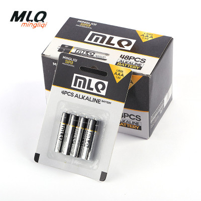 Battery MLQ minq high energy electrified Battery black 4-grain card pack no.7 lr03aaa1.5v mercury free Battery