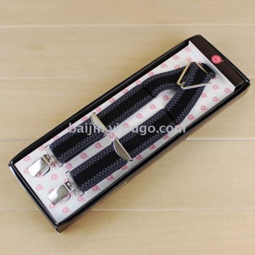 clockwise brand 2.5cm x type adult boxed suspender suspenders