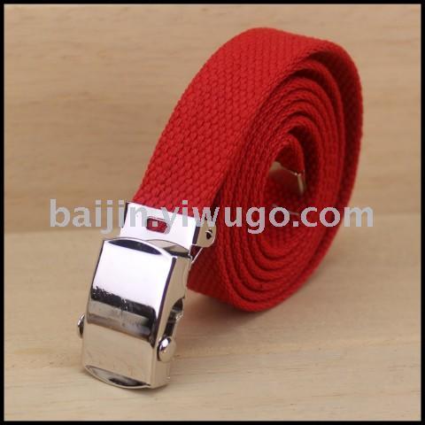 2cm cotton belt round buckle belt color multi-style novel and generous factory direct sales