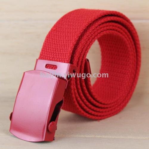 3cm all-match spray buckle ordinary polyester cotton ribbon waistband belt dm080393 jinhuangping