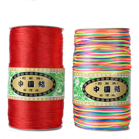 Factory in Stock No. 7 South Korean Silk Chinese Knot Braided Chain Waistline Color Jewelry Jade Thread 720 M Per Roll