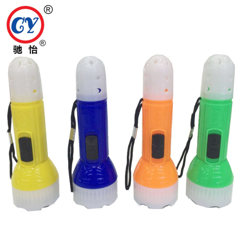 factory direct outdoor led plastic double lamp flashlight hand-held lighting two-head double light flashlight