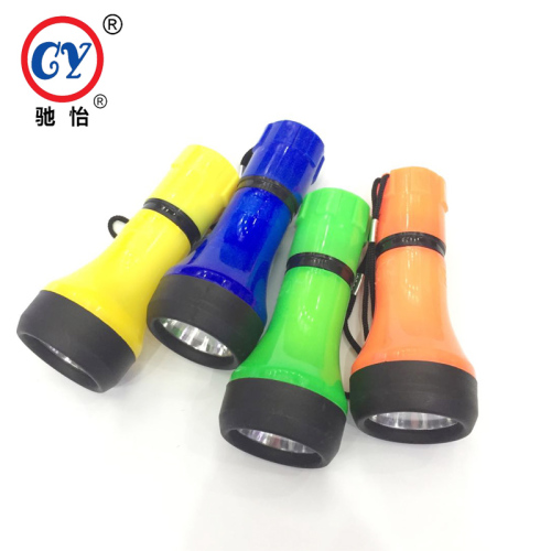 Factory Direct Sales Outdoor Retractable LED Double Light Flashlight Plastic Hand-Held Retractable Double Light Hiking Torch