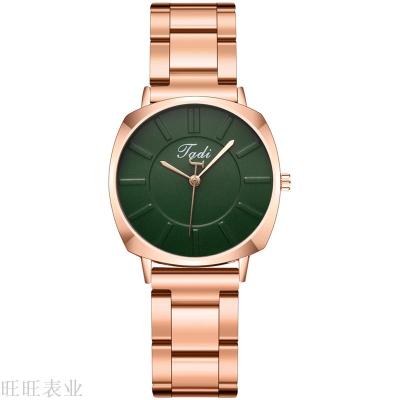 Ladies watches women's foreign trade etch face personality pointer total metal watchband quartz women's watch watch