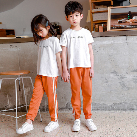strong 20 years children‘s summer clothing outside wear medium and small children men and women baby all-match fashion trendy casual pants